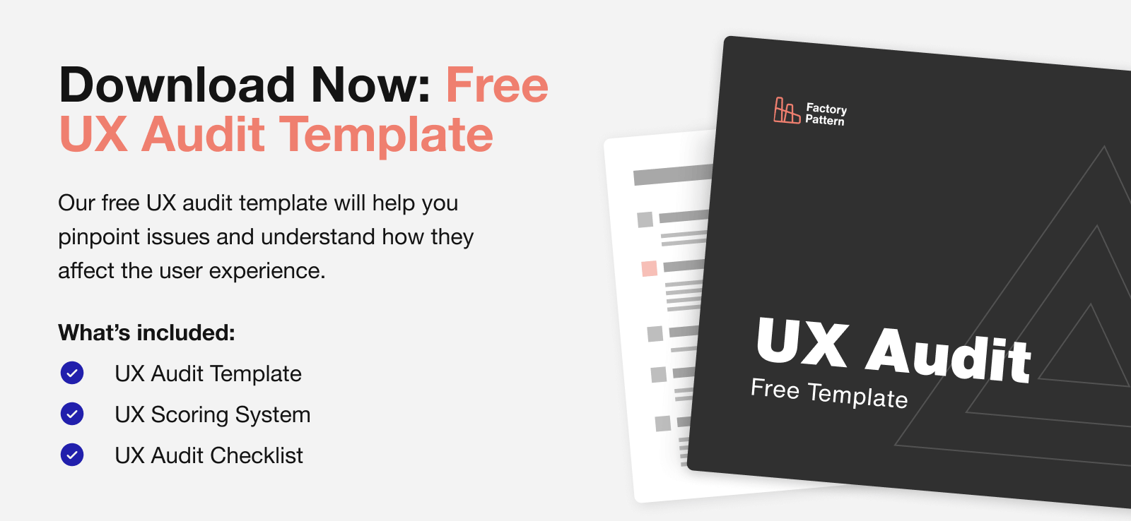UX Audit Template: Free Download - Factory Pattern